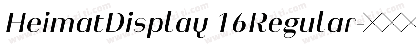 HeimatDisplay 16Regular字体转换